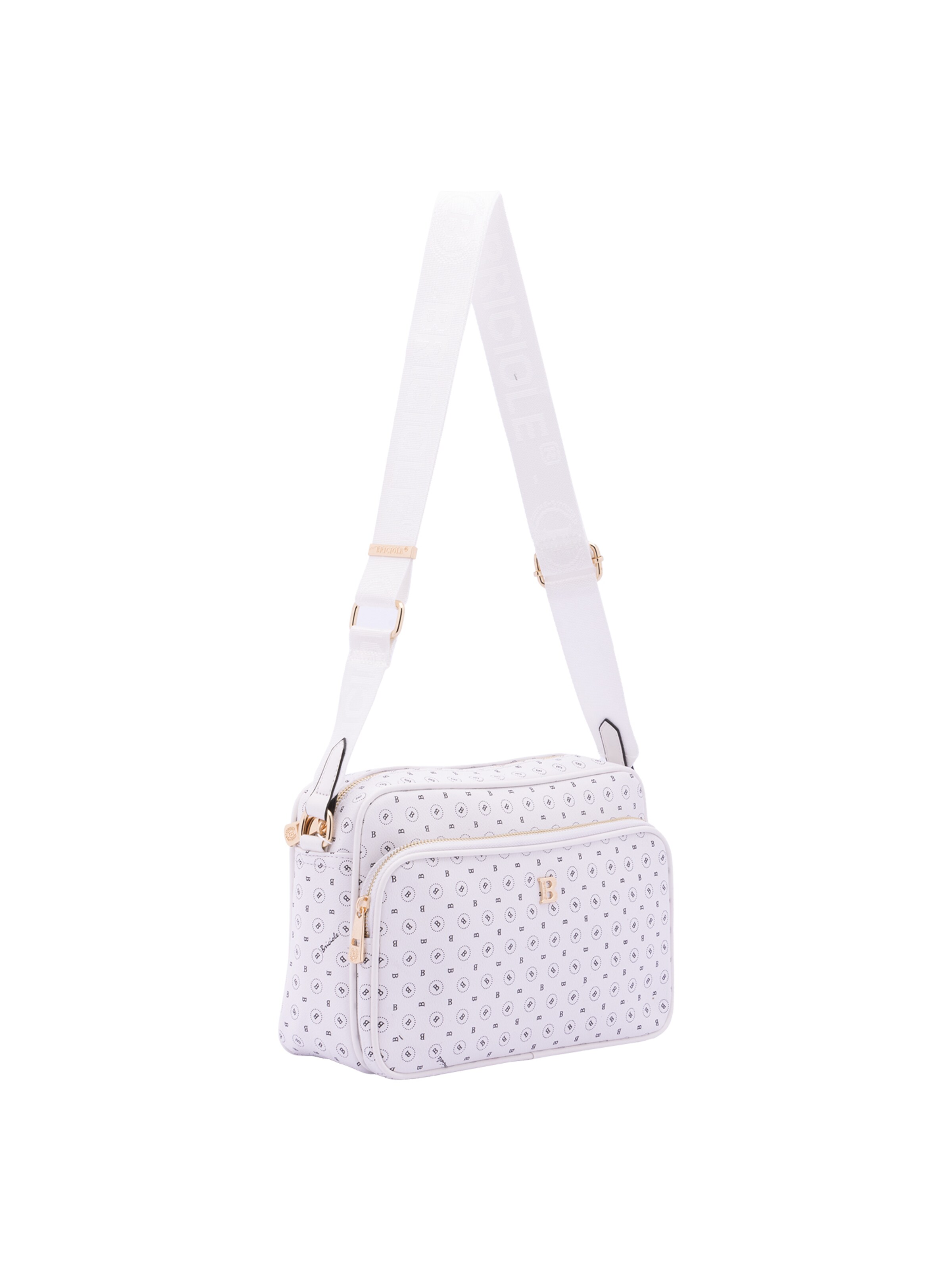 Briciole Crossbody Bag in White: front