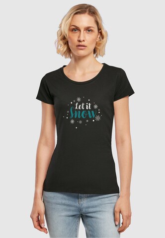 Merchcode Shirt 'Let it Snow' in Schwarz: predná strana