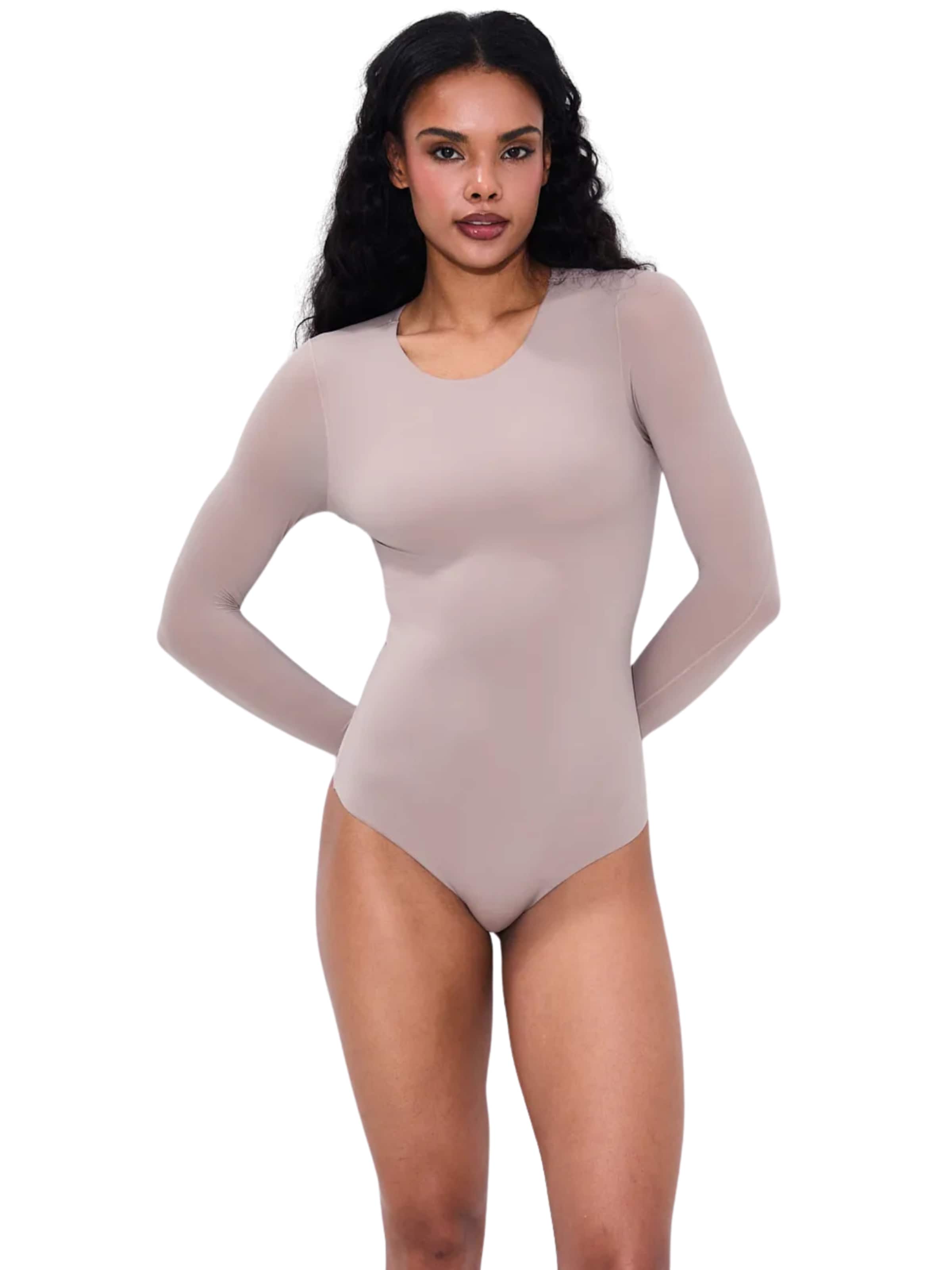 Body 'Crew Neck Longsleeve Bodysuit' cfab (formerly creamy fabrics) en rose