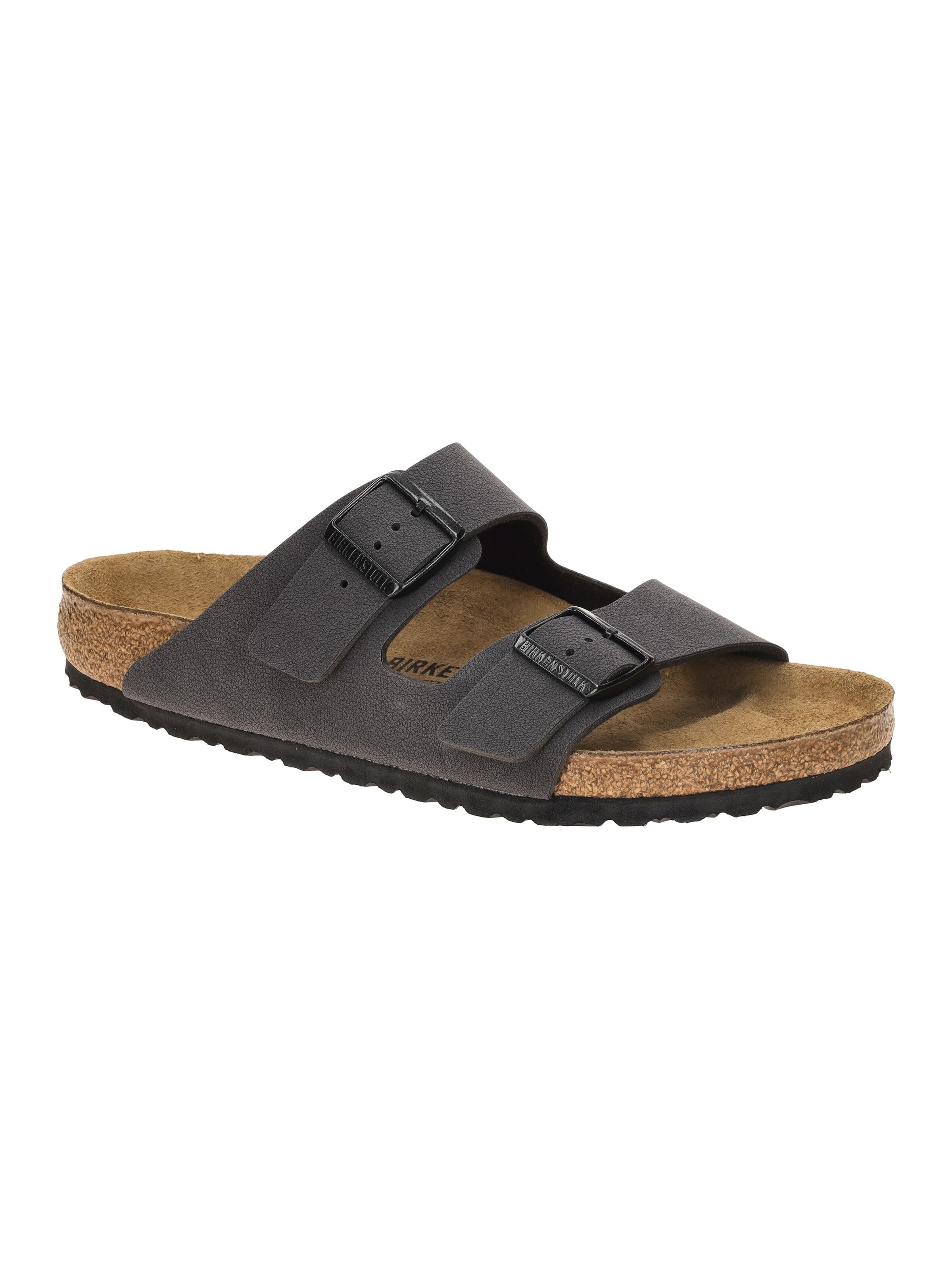 BIRKENSTOCK Muiltjes 'Arizona Birko' in Grijs: voorkant