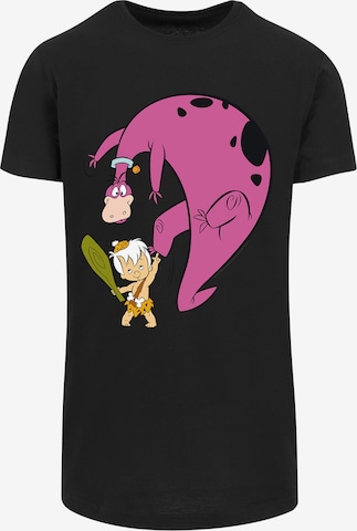 F4NT4STIC T-Shirt 'The Flintstones Bamm Bamm And Dino' in Schwarz: predná strana