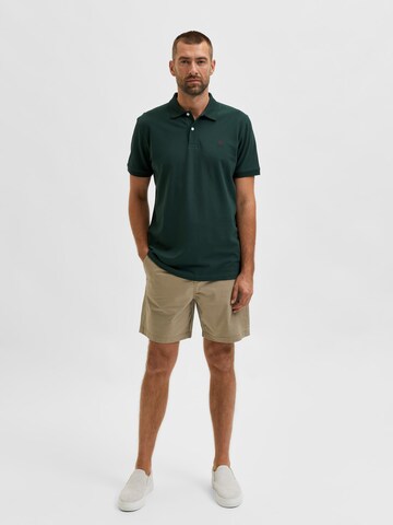 T-Shirt 'AZE' SELECTED HOMME en vert