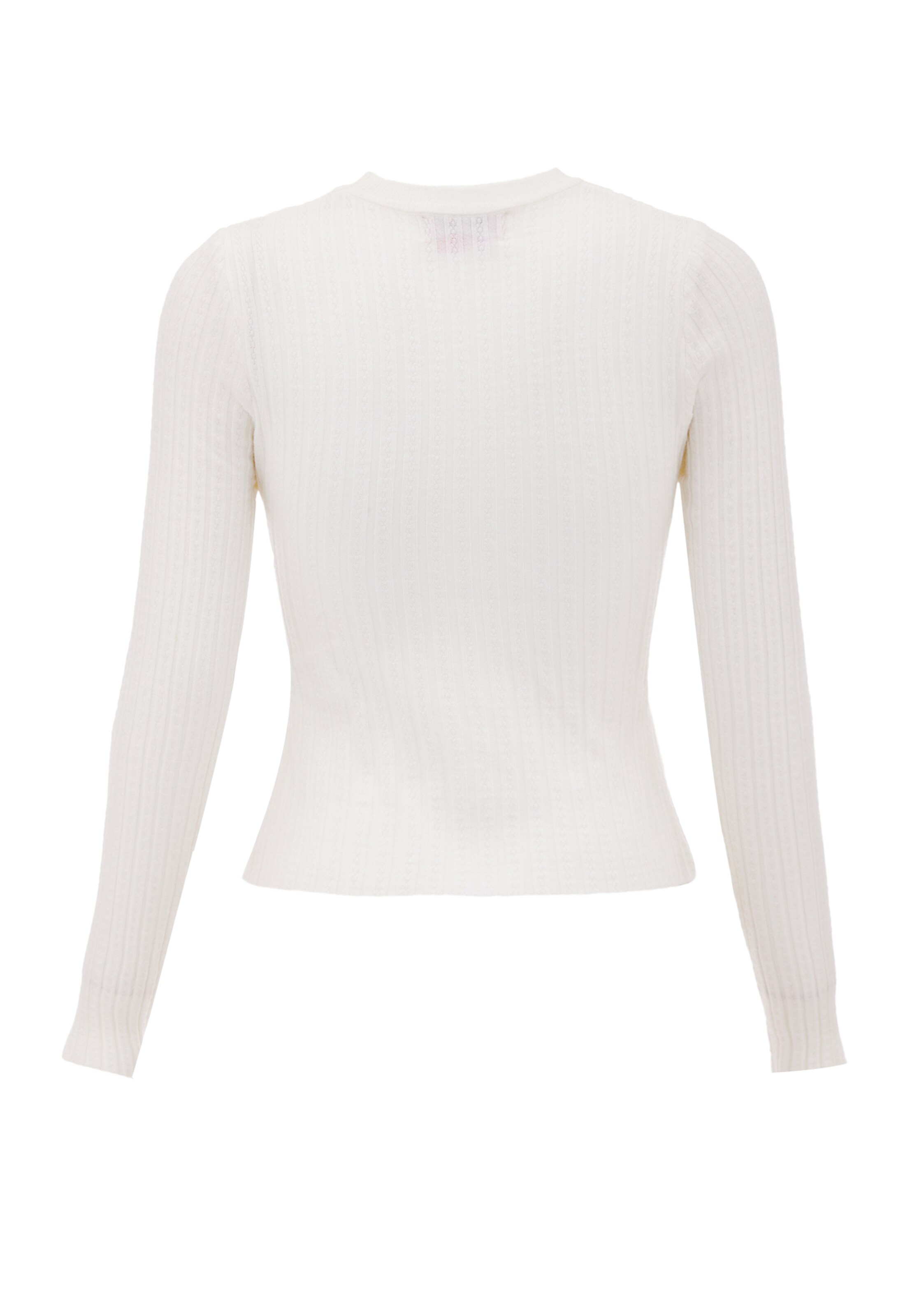 Pulover de la aleva pe alb