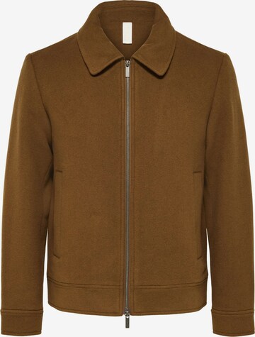 SELECTED HOMME Between-Season Jacket 'Filip' in Brown: front