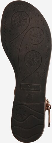 TOM TAILOR T-bar sandals in Brown