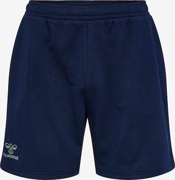 Hummel Loosefit Sportbroek 'Staltic' in Blauw: voorkant