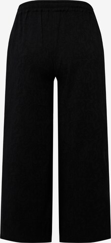 Ulla Popken Wide leg Pleat-Front Pants in Black