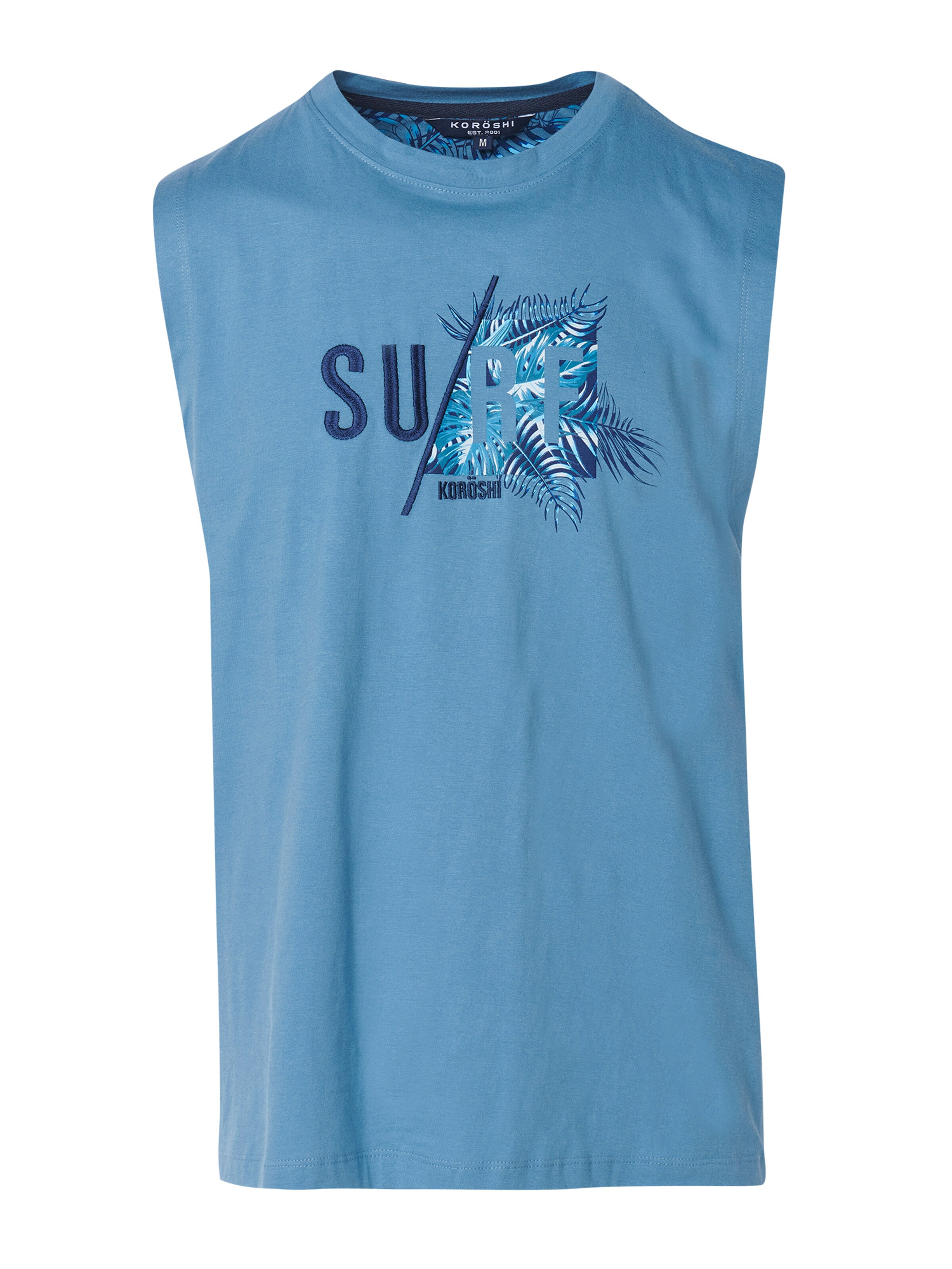 T-Shirt KOROSHI en bleu : devant