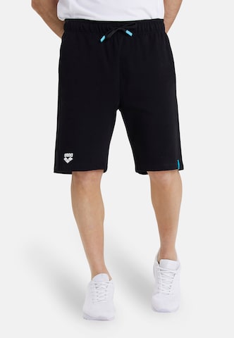 ARENA - regular Pantalón 'BERMUDA SOLID' en negro: frente