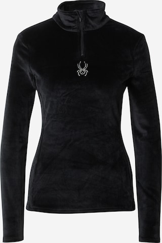 Spyder Athletic Sweater in Black: front