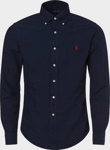 Coupe slim Chemise Polo Ralph Lauren en bleu : devant