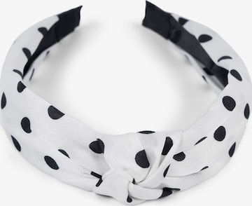 styleBREAKER Hair jewelry 'Haarreif gepunktet mit Knoten Rockabilly' in White: front