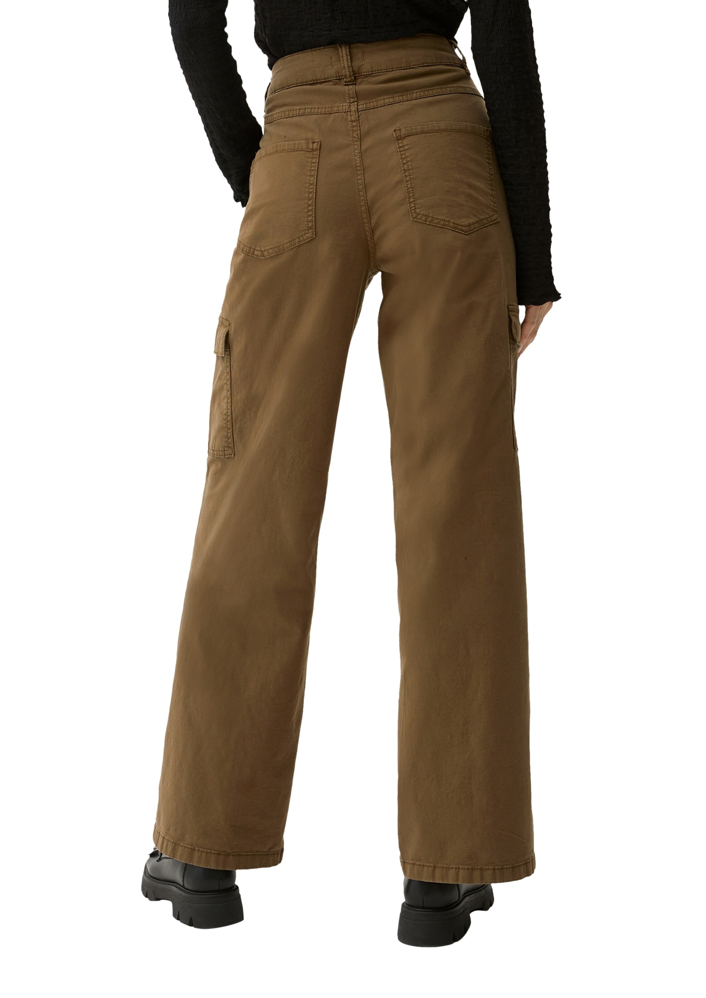 s.Oliver Wide leg Cargobroek in Groen