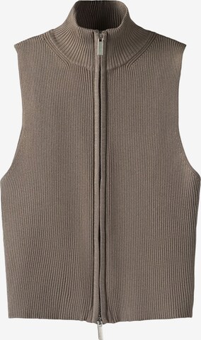 Gilet in maglia di Bershka in beige: frontale