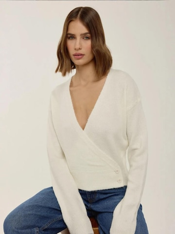 Hiccup Strickjacke in Beige: Vorderseite