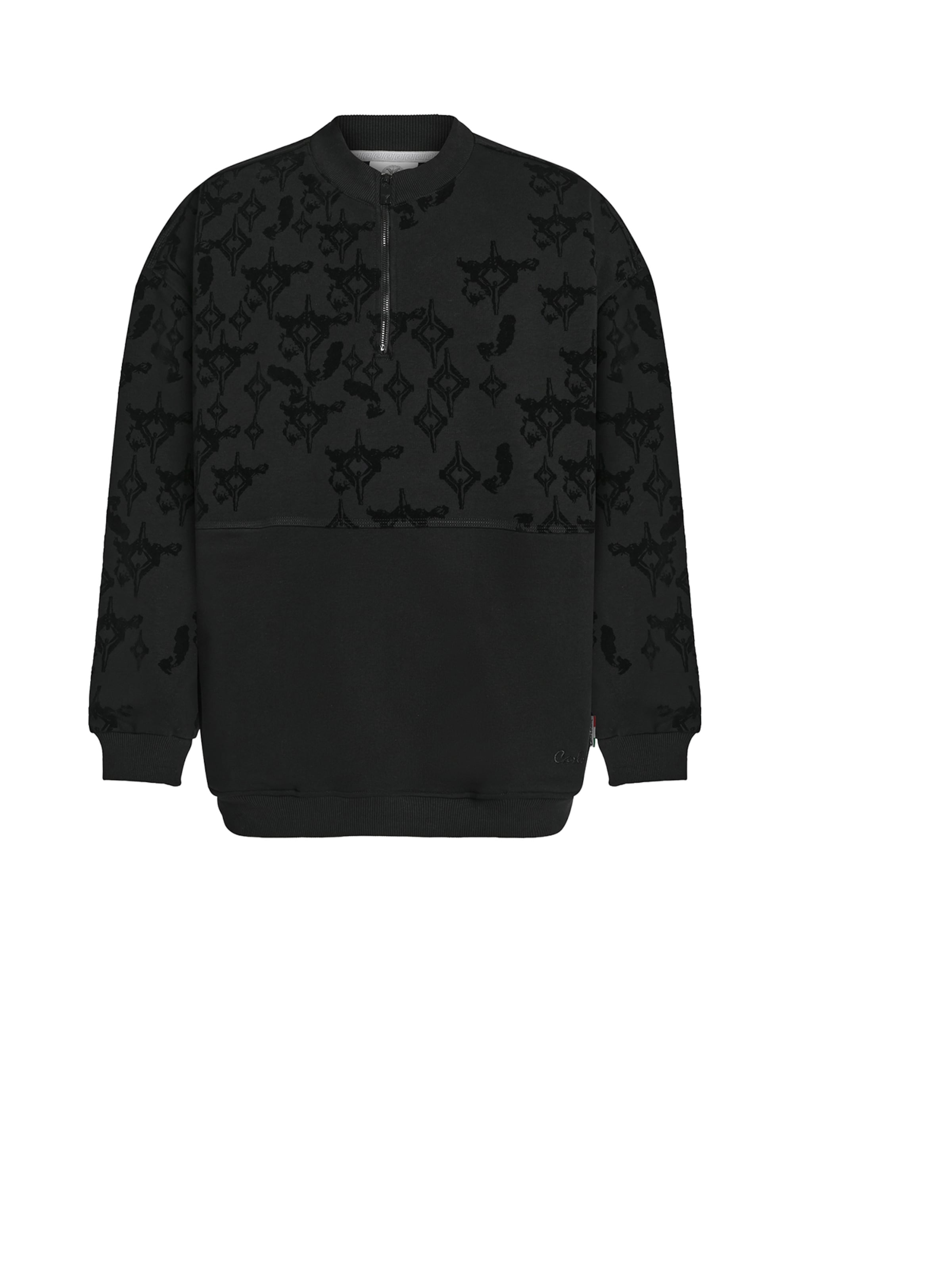 Carlo Colucci Sweatshirt in Schwarz: Vorderseite