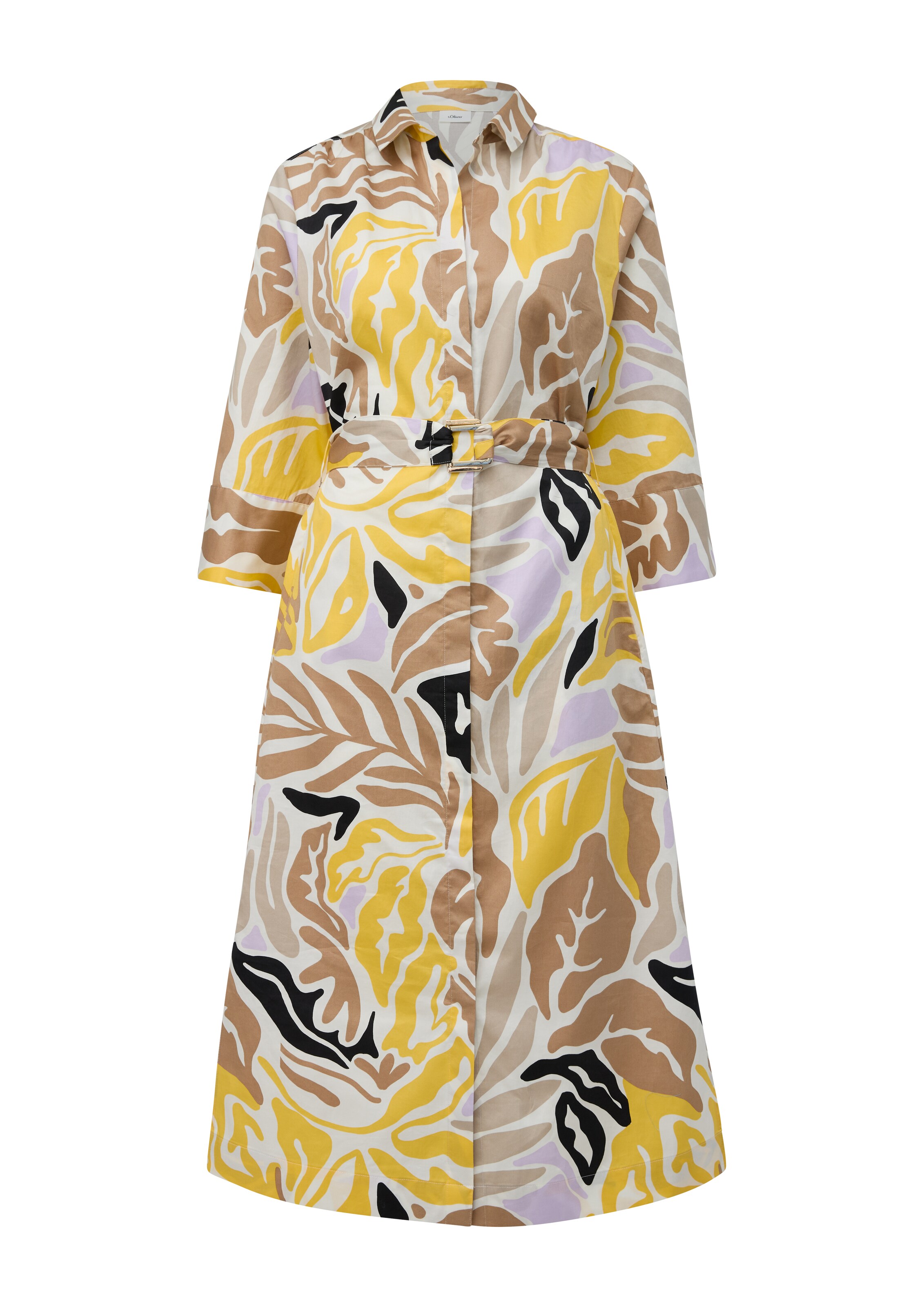 s.Oliver BLACK LABEL Shirt Dress in Yellow: front