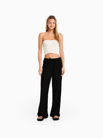 Wide Leg Pantalon Bershka en noir