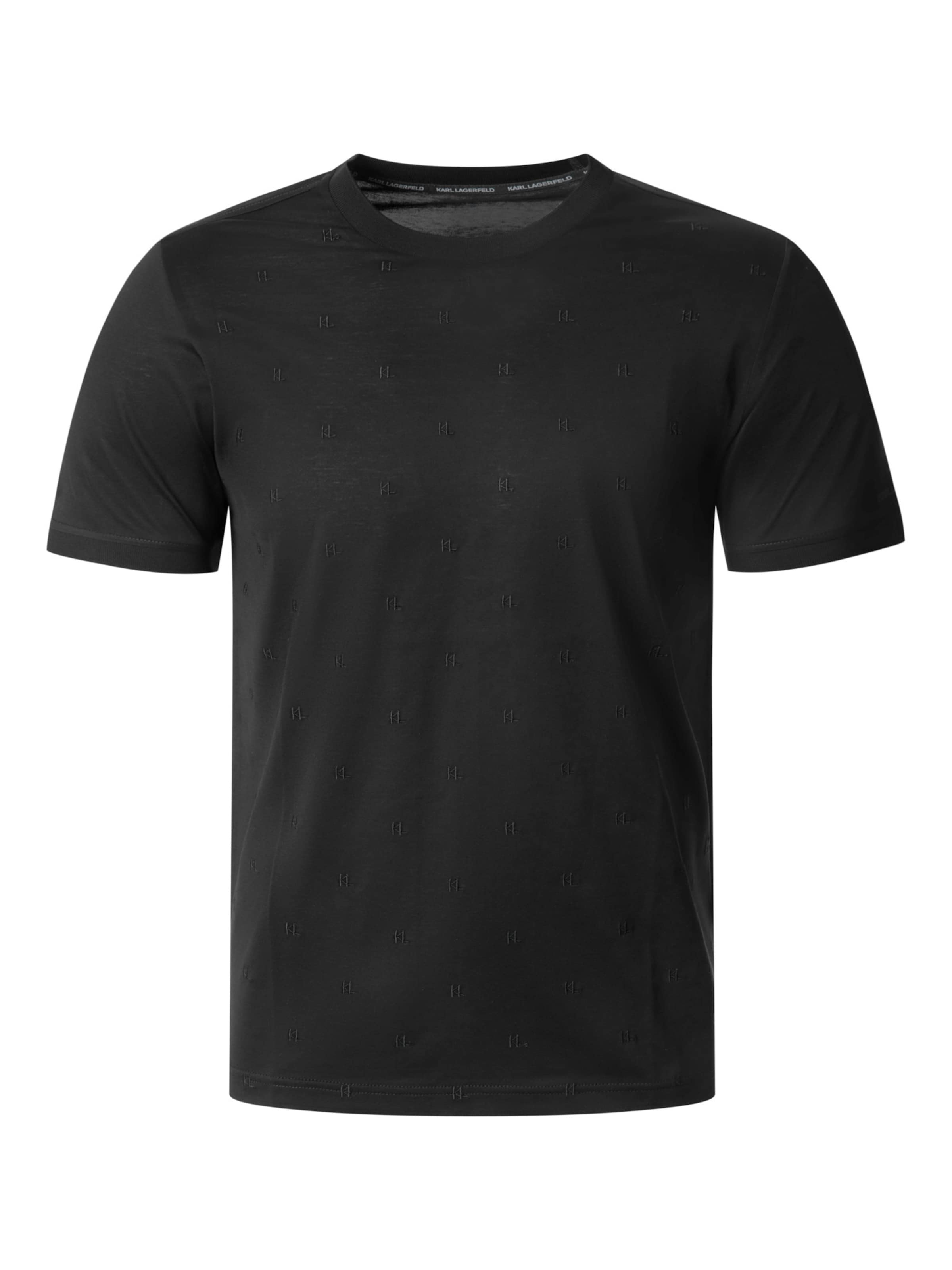 Karl Lagerfeld - Camiseta funcional en negro: frente