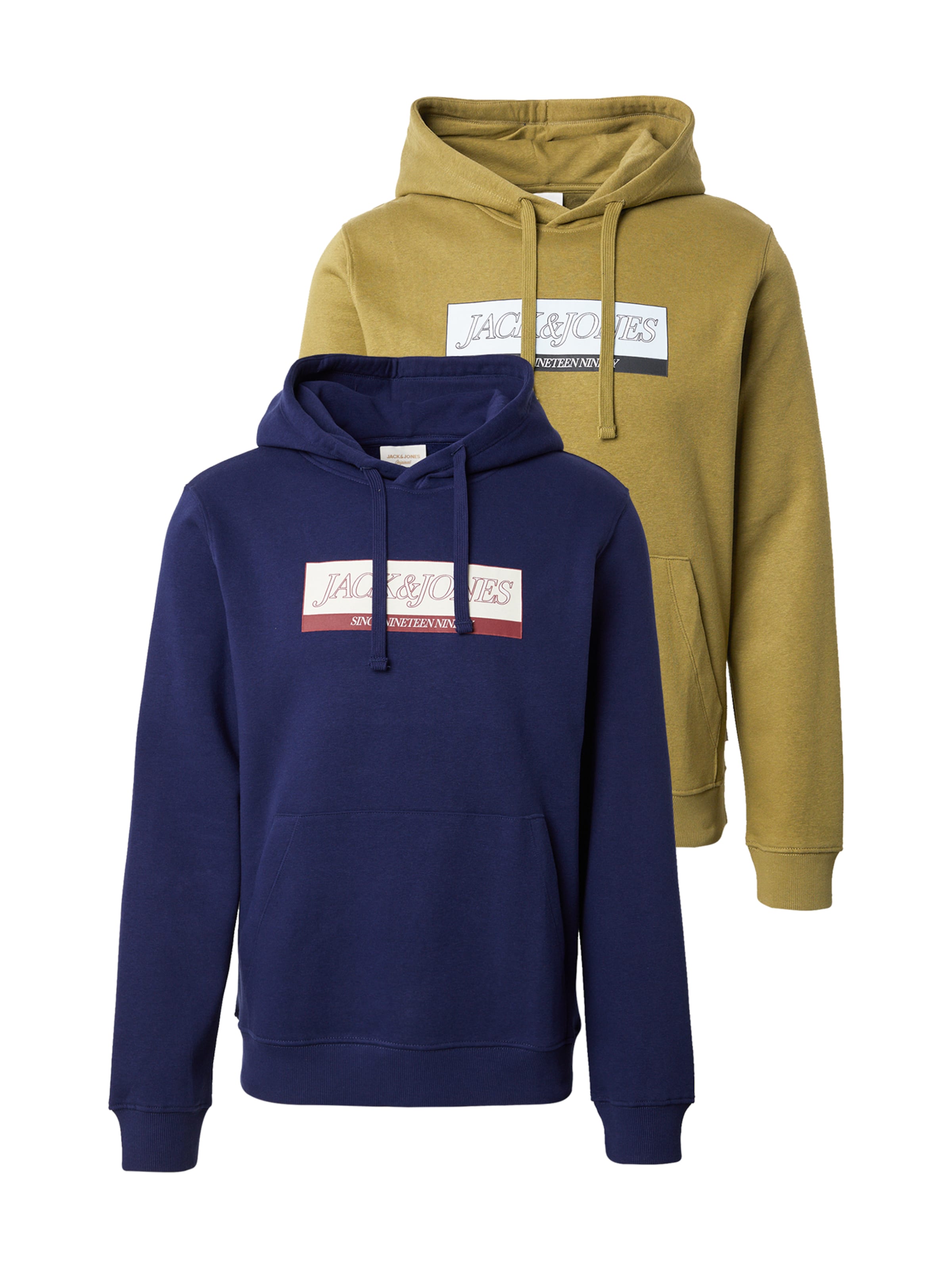 JACK & JONES Majica 'JORINWOOD' | modra barva: sprednja stran