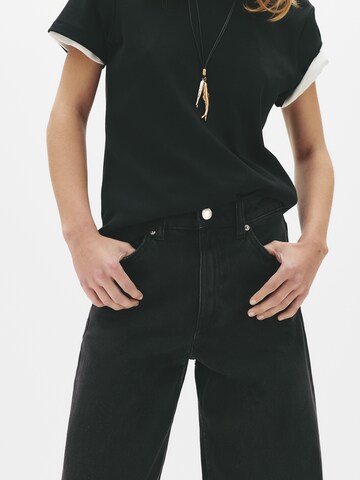 Wide Leg Jean Pull&Bear en noir