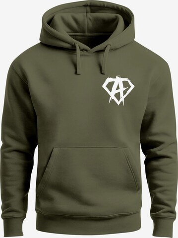 Neverless Sweatshirt 'Anarchy Gym' in Grün: Vorderseite