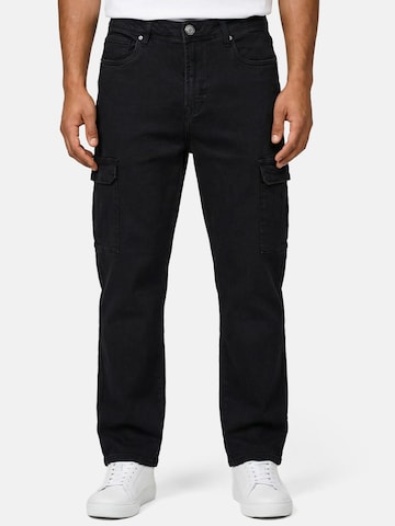 Regular Jeans cargo 'A112' Tazzio en noir : devant
