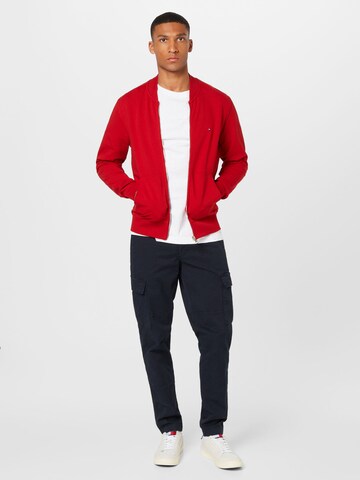 TOMMY HILFIGER Sweatjacke in Rot