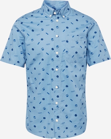 BLEND Slim fit Button Up Shirt in Blue: front