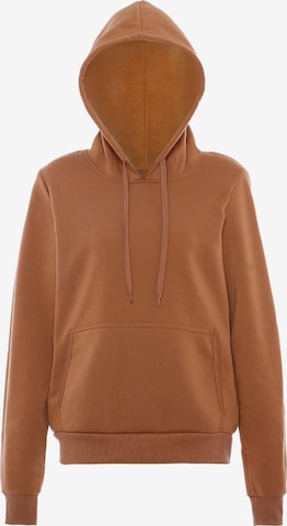 Sweat-shirt Yuka en marron : devant