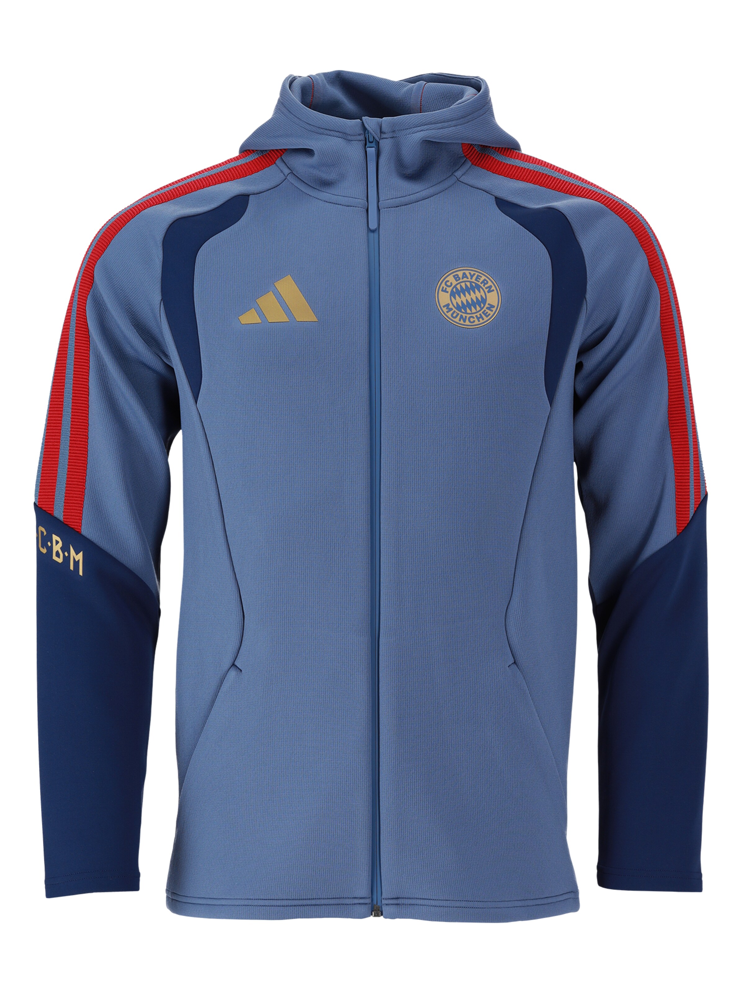 ADIDAS PERFORMANCE Authentic Zip-Hoodie Teamline in blau / dunkelblau, Produktansicht
