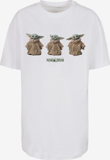 F4NT4STIC Shirt 'Star Wars The Mandalorian The Child Poses' in braun / hellgrün / schwarz / weiß, Produktansicht