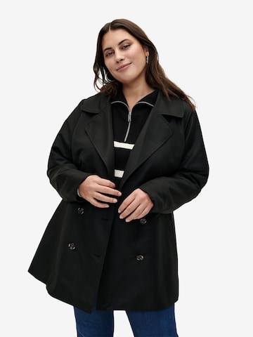 Manteau mi-saison 'Caselin' Zizzi en noir : devant