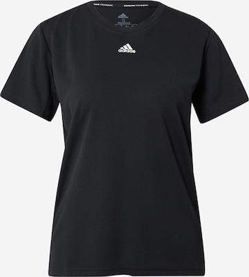 ADIDAS SPORTSWEAR Skinny Performance Shirt 'NECESSI' in Black: front