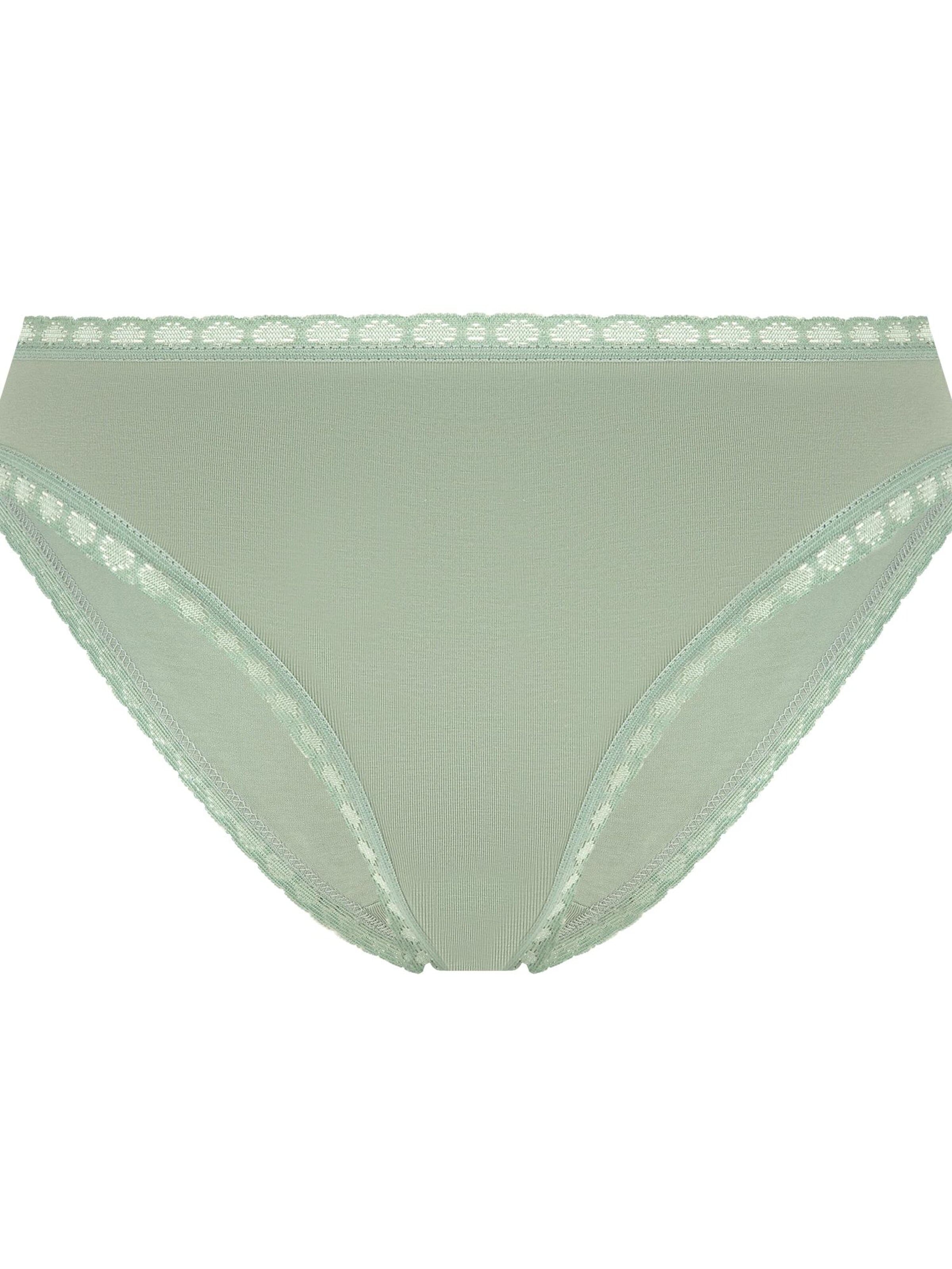 Albero Natur Slip 'Damen Bio Baumwoll Slip mit Spitze'‌‌‌‌‌‌‌‌‌‌ in Grün: Vorderseite