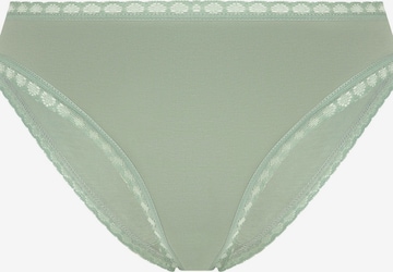 Albero Natur Slip 'Damen Bio Baumwoll Slip mit Spitze' in Grün: Vorderseite