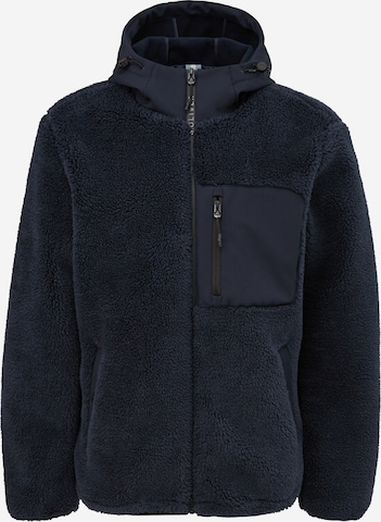 s.Oliver Fleece Jacket in Blue: front