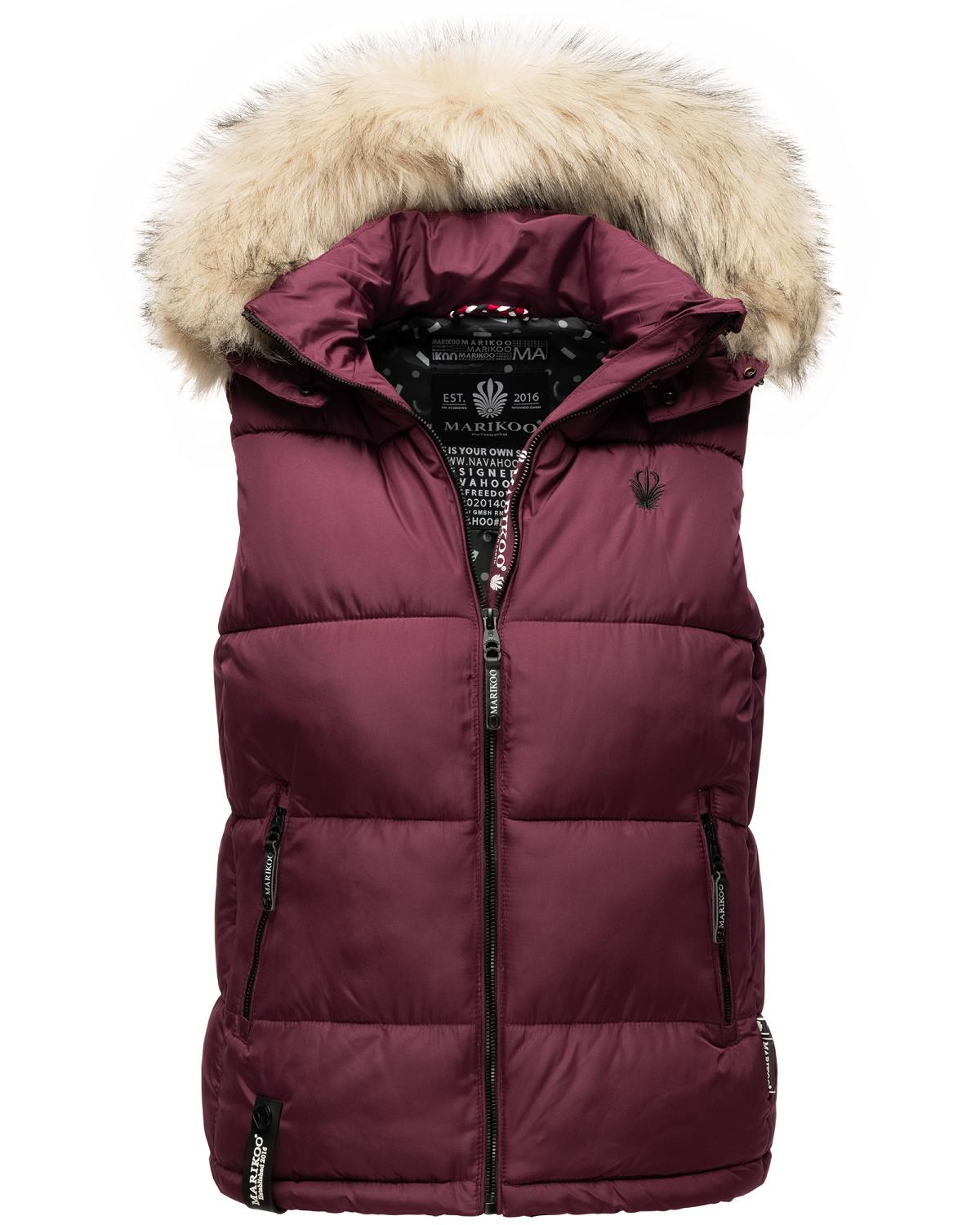 Donna PROMO MARIKOO Gilet Eisflöckchen in Bordeaux Donna PROMO MARIKOO Gilet Eisflöckchen in Bordeaux