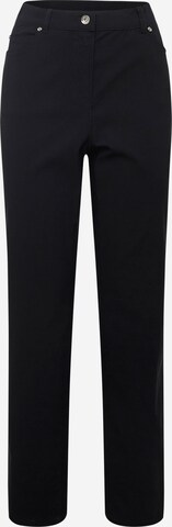 SAMOON Skinny Trousers in Blue: front