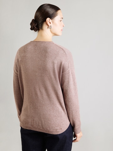 ONLY Carmakoma Sweter 'CARMARGARETA' w kolorze różowy
