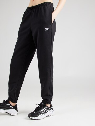 Reebok - Tapered Calças de desporto 'IDENTITY' em preto