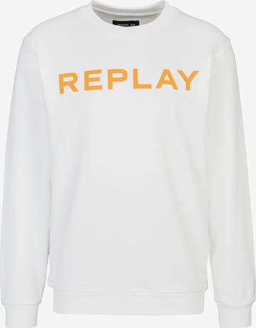 Sweat-shirt REPLAY en blanc : devant