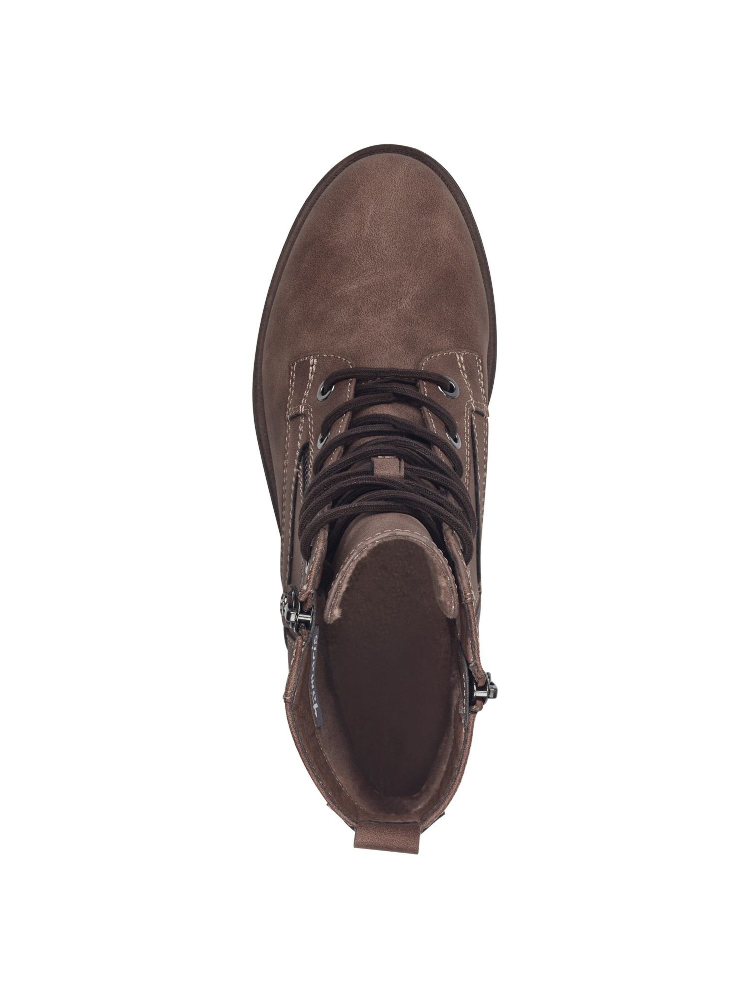 Tamaris Lace-Up Ankle Boots in Brown