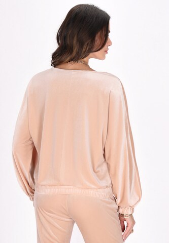 faina - Sudadera con cremallera en beige