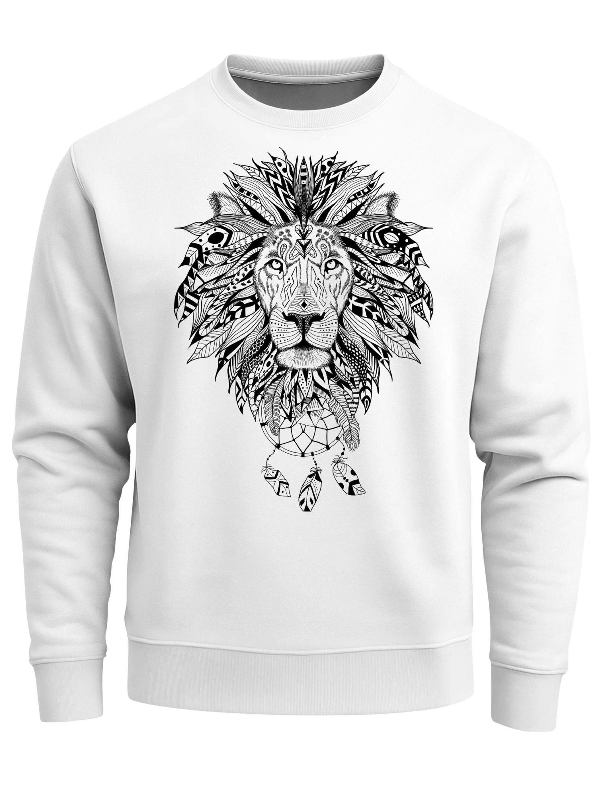 Neverless Sweatshirt 'Boho Lion' in White: front
