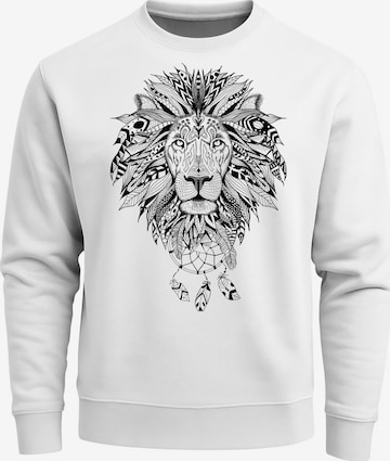 Neverless Sweatshirt 'Boho Lion' in Weiß: Vorderseite