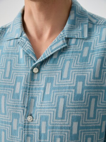 Next Regular fit Button Up Shirt in Blue