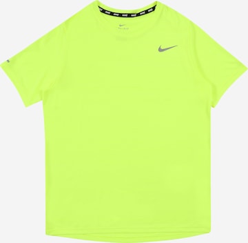 NIKE Функциональная футболка 'Miler' в Зеленый: спереди