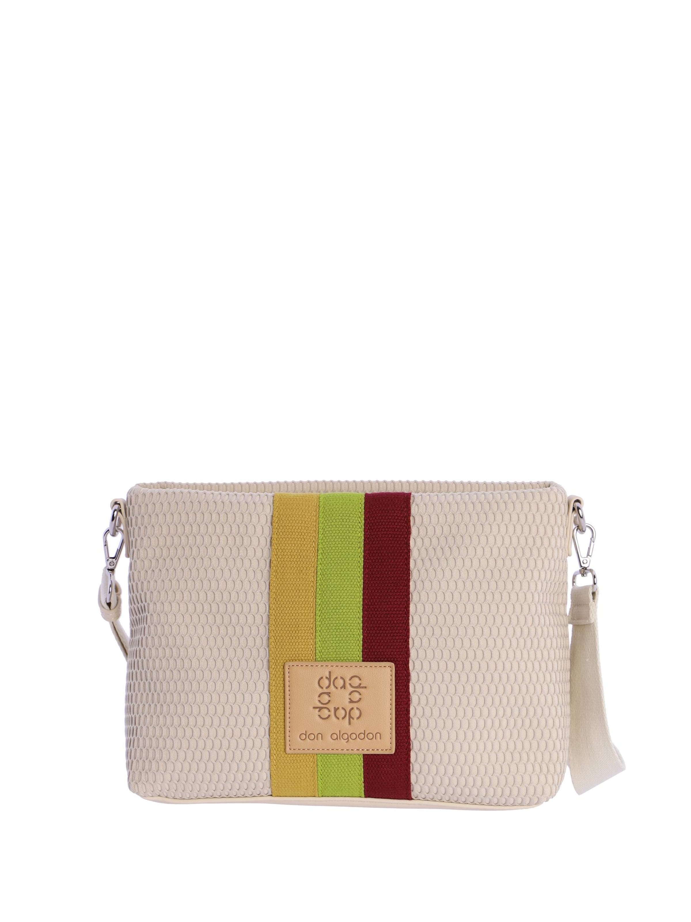 Don Algodon - Bolso de hombro 'Bolso bandolera para mujer de Don Algodon Lourdes color beige de material de malla con cremallera' en beige: frente