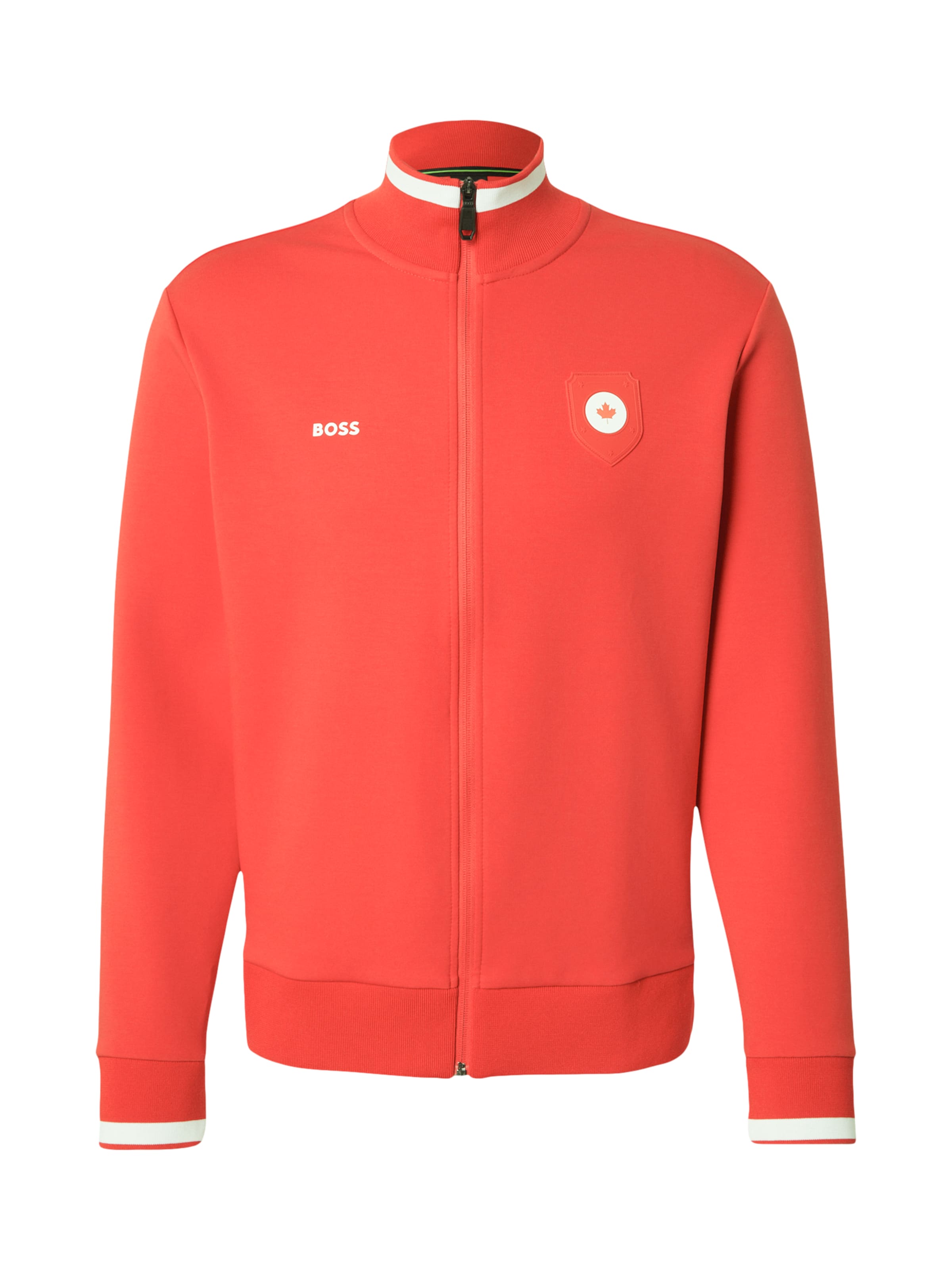 BOSS Кофта на молнии в Красный: спереди
